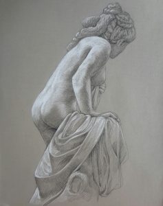 Diane pierre noire et crayon blanc