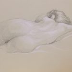 Modèle vivant 58 : pierre noire et crayon blanc