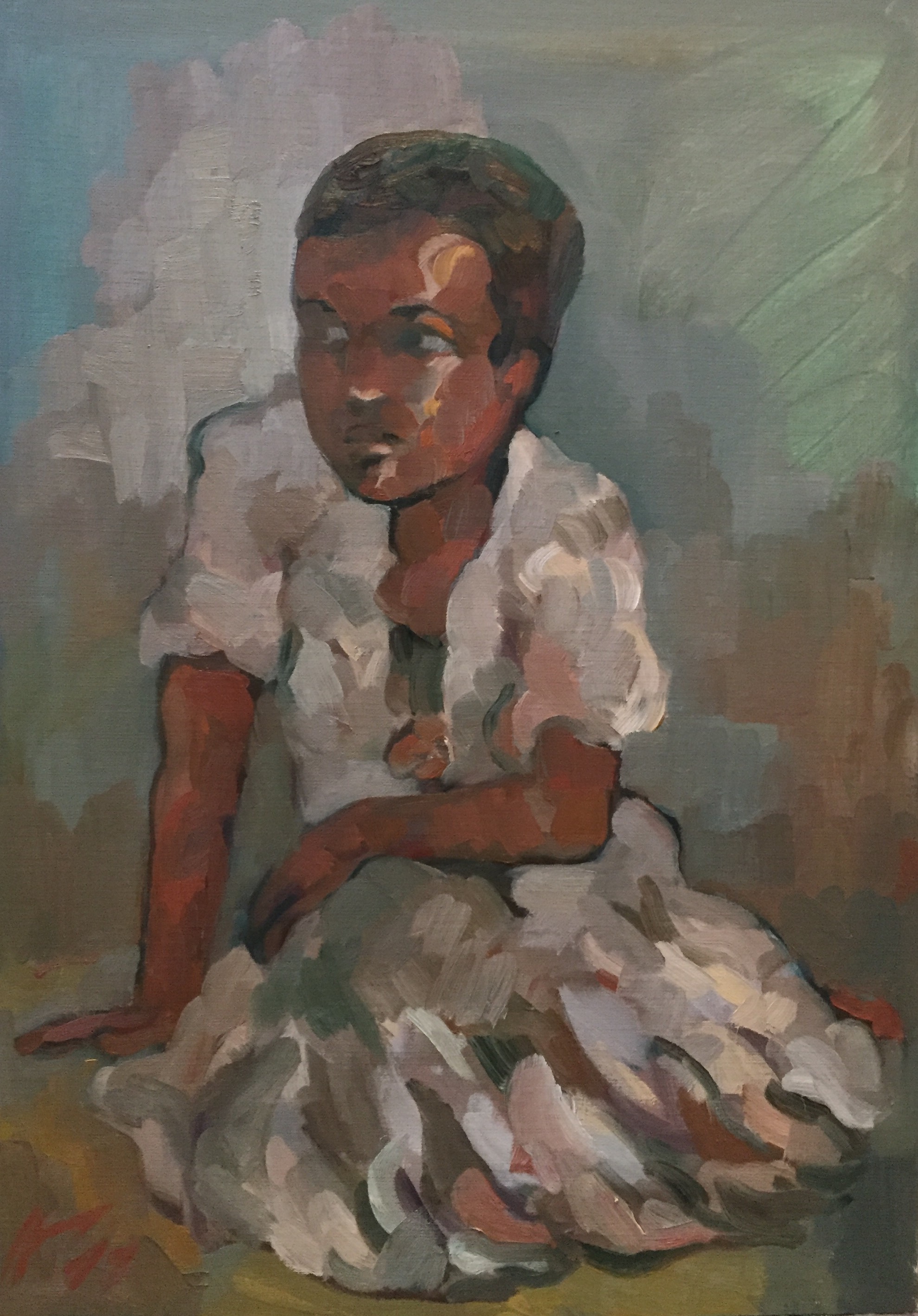 Portrait 4 : Bamako Mali peinture à l'huile
