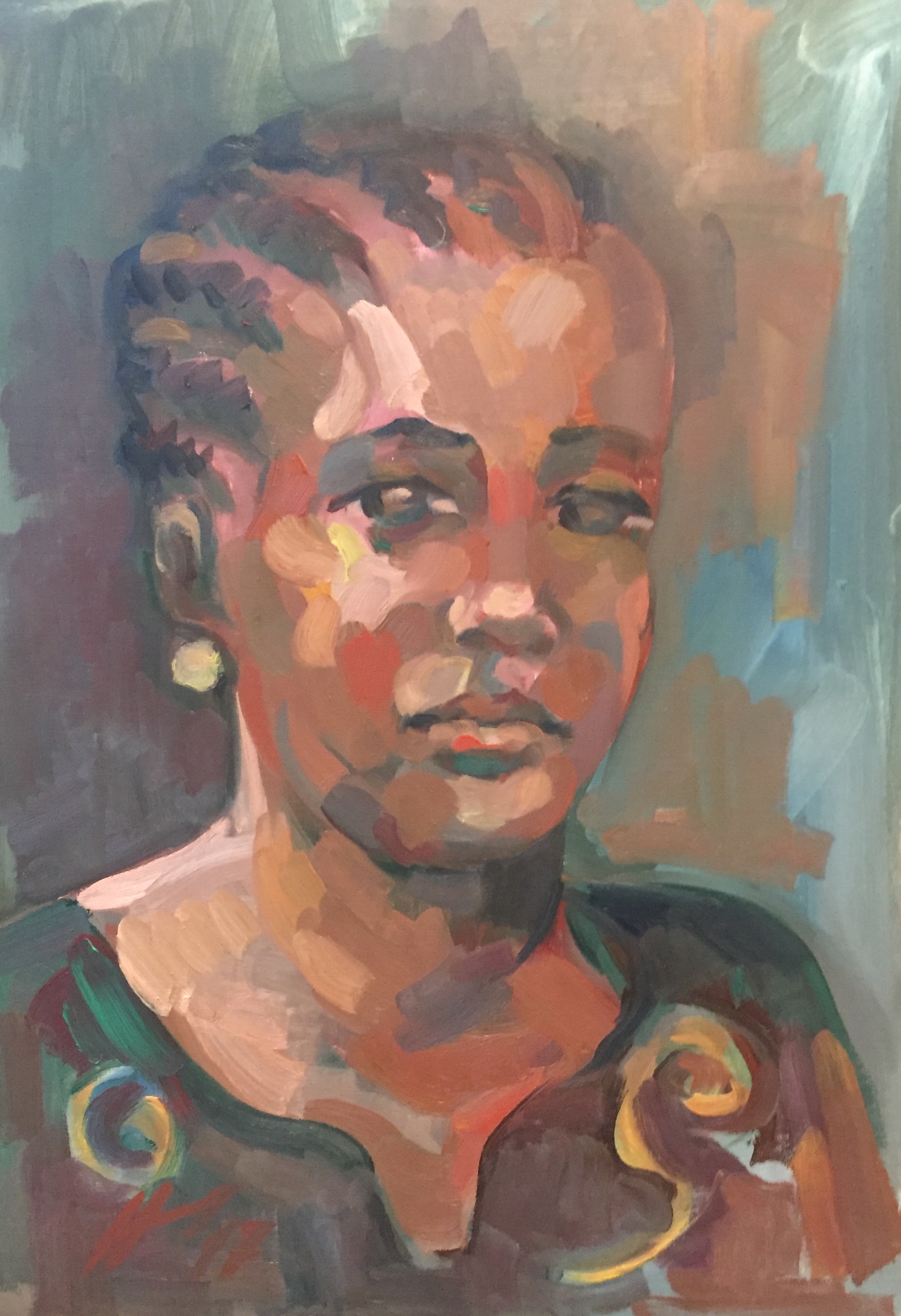 Portrait 5 : Bamako Mali peinture à l'huile