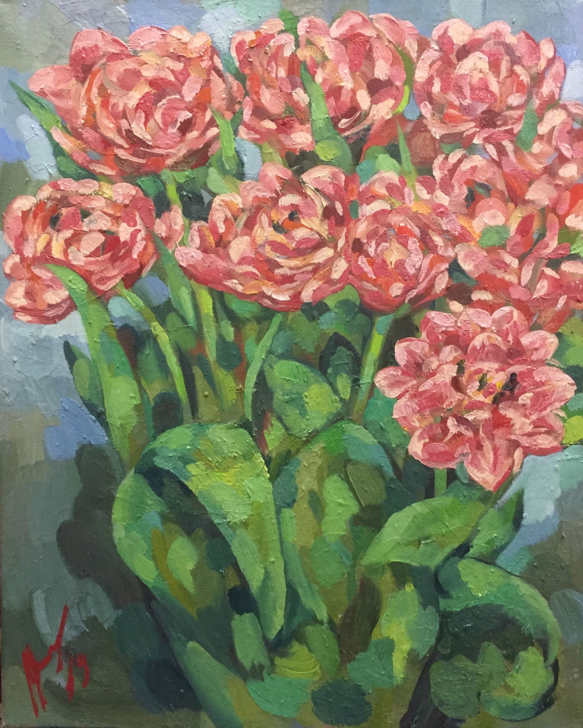 Tulipes 2 peinture à l'huile 