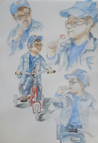 Charlie 9 : illustration aquarelle