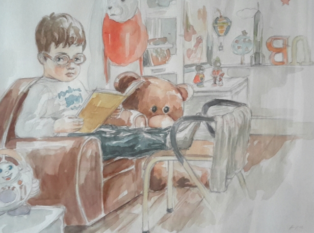 Charlie 8 : illustration aquarelle