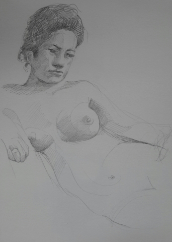 Modèle vivant 6 : croquis crayon graphite HB