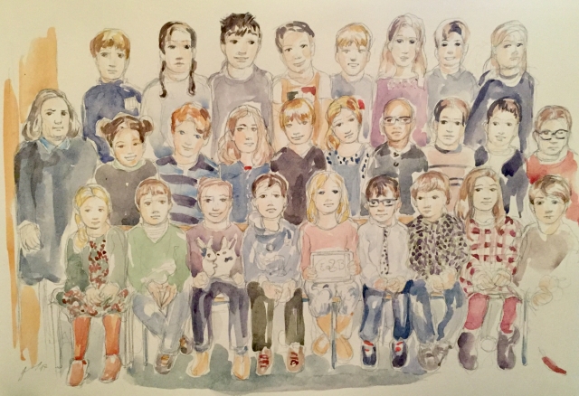 Charlie classe 6 : illustration aquarelle