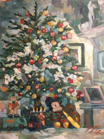 Joyeux Noël peinture à l'huile