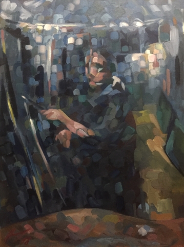 Le reflet de l’aiguière ou l’autoportrait à l’atelier peinture à l'huile