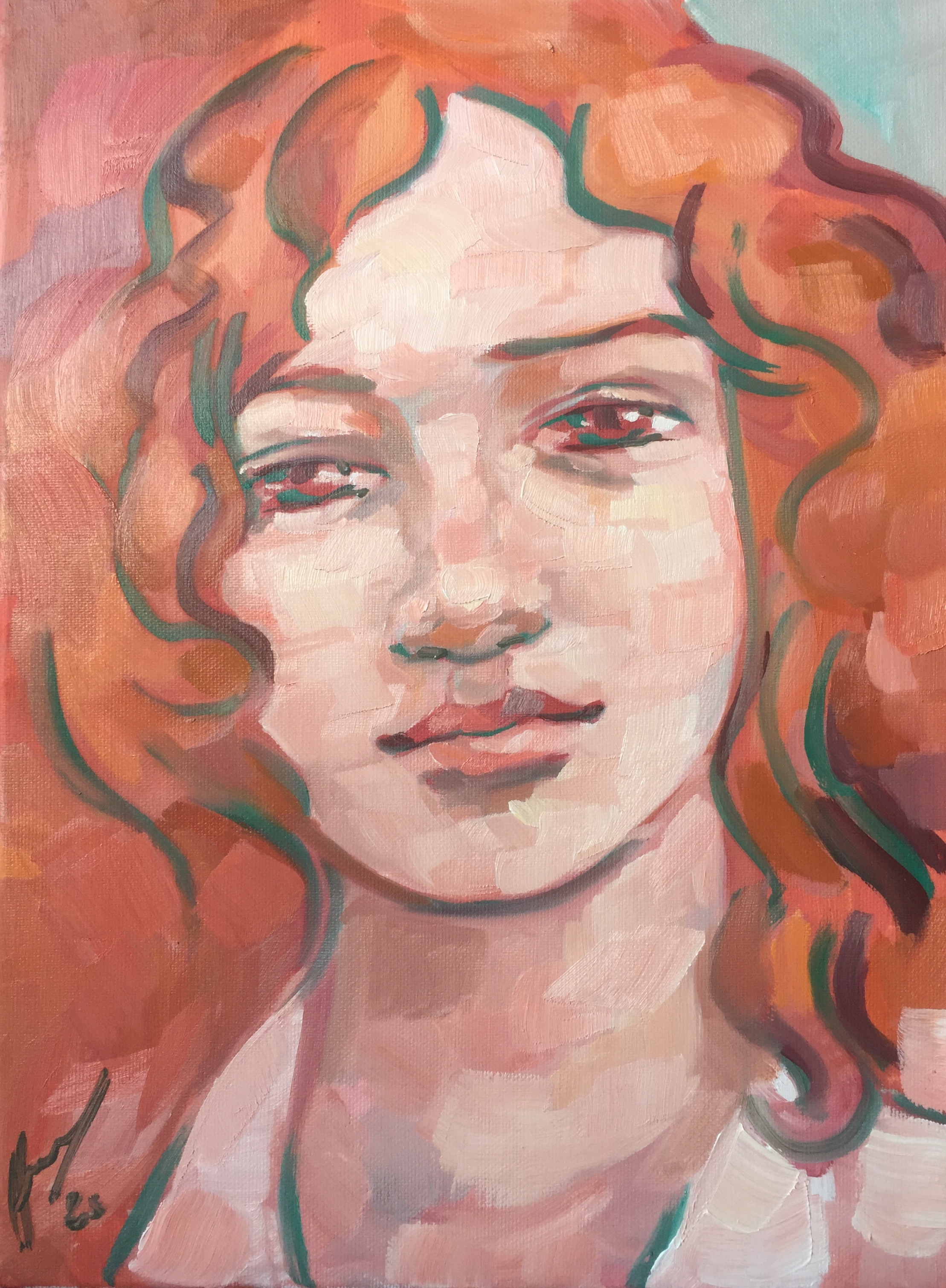 Portrait peinture à l'huile