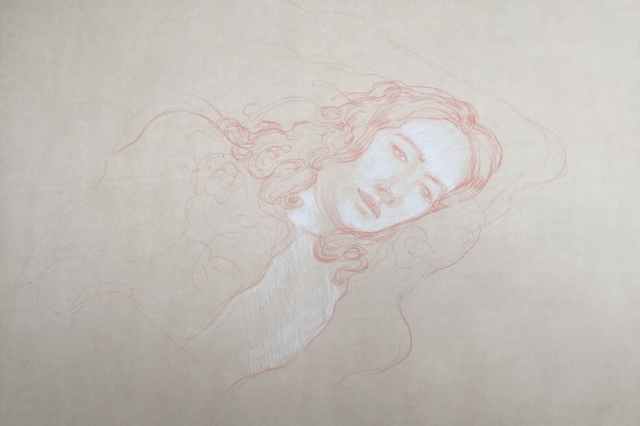Modèle vivant 60 : sanguine et crayon blanc